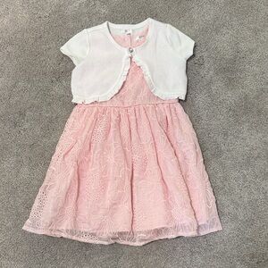 Tahari Light Pink Floral Kids Dress